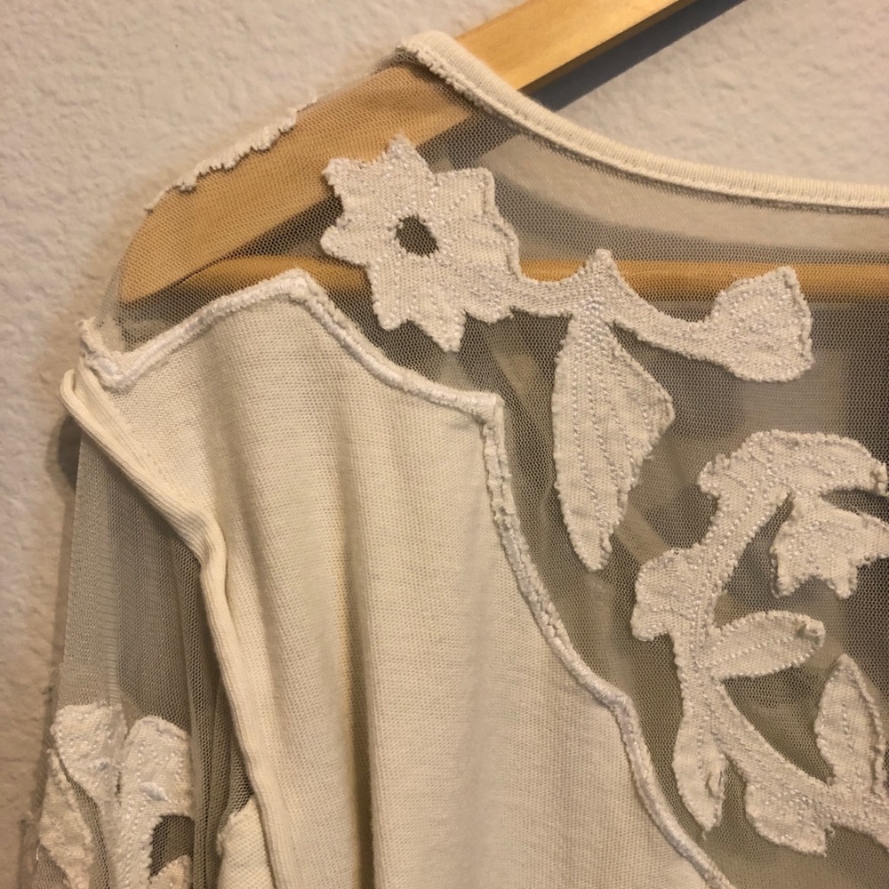 Free People mesh/ tee top